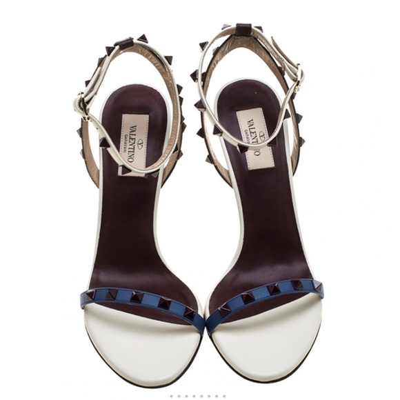 Valentino Shoes - Valentino Rockstud Leather Ankle‑Strap Sandals | Size 38